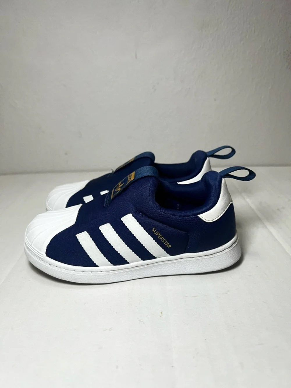 Adidas Superstar 360 Slip-On Shoes Kids 9.5‎ Blue White Unisex Casual Sporty